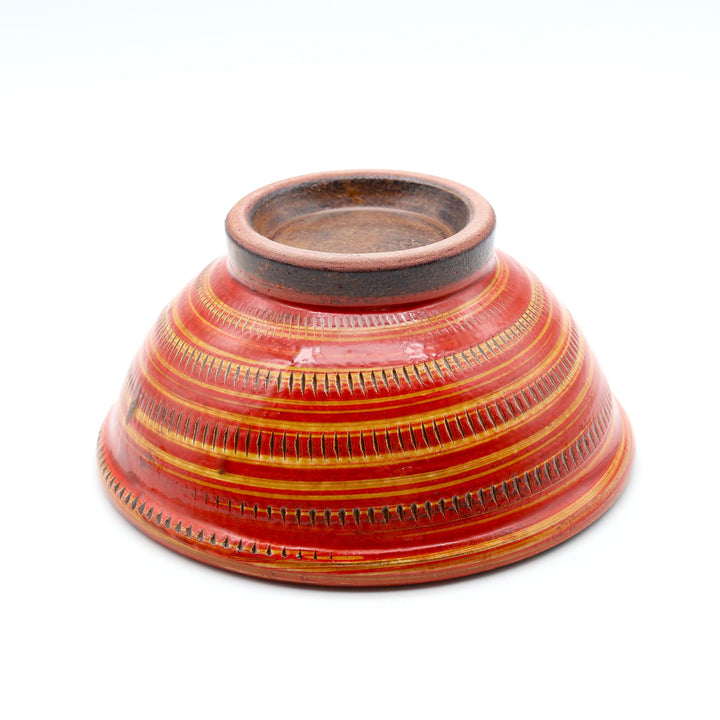 飯椀　赤黄　中