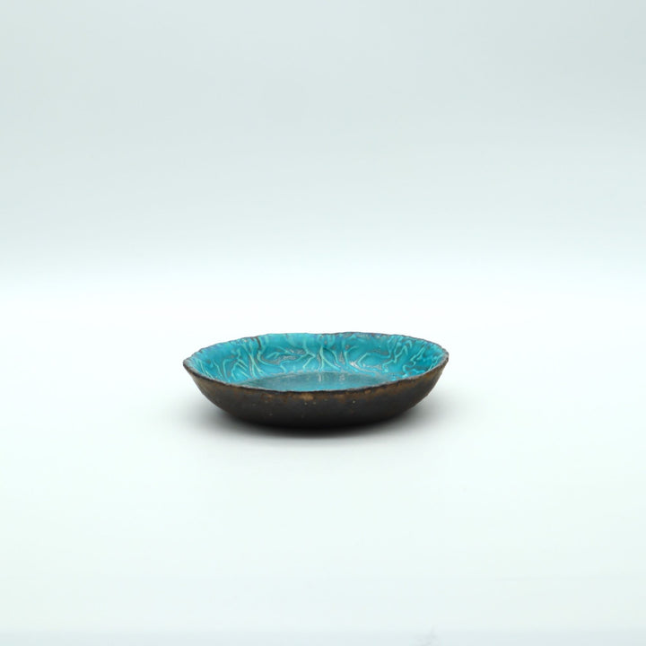 鹿紋青釉小皿　M21