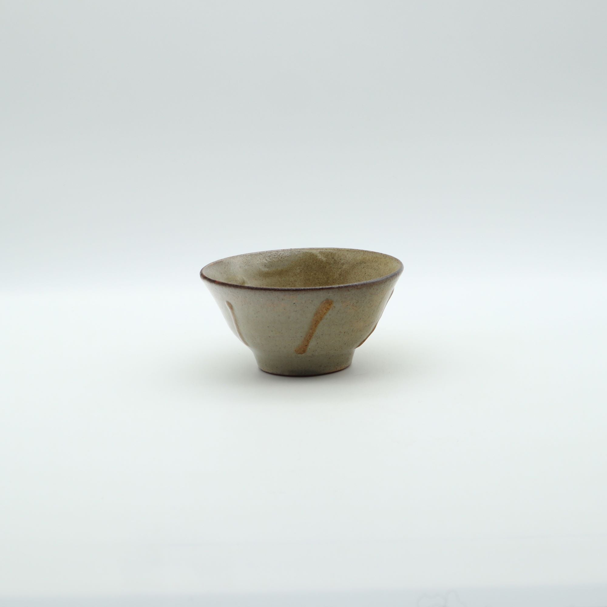 手作り 陶器 角型茶碗 ベージュと緑 陶器製茶碗 5個セット 花柄 - メルカリ