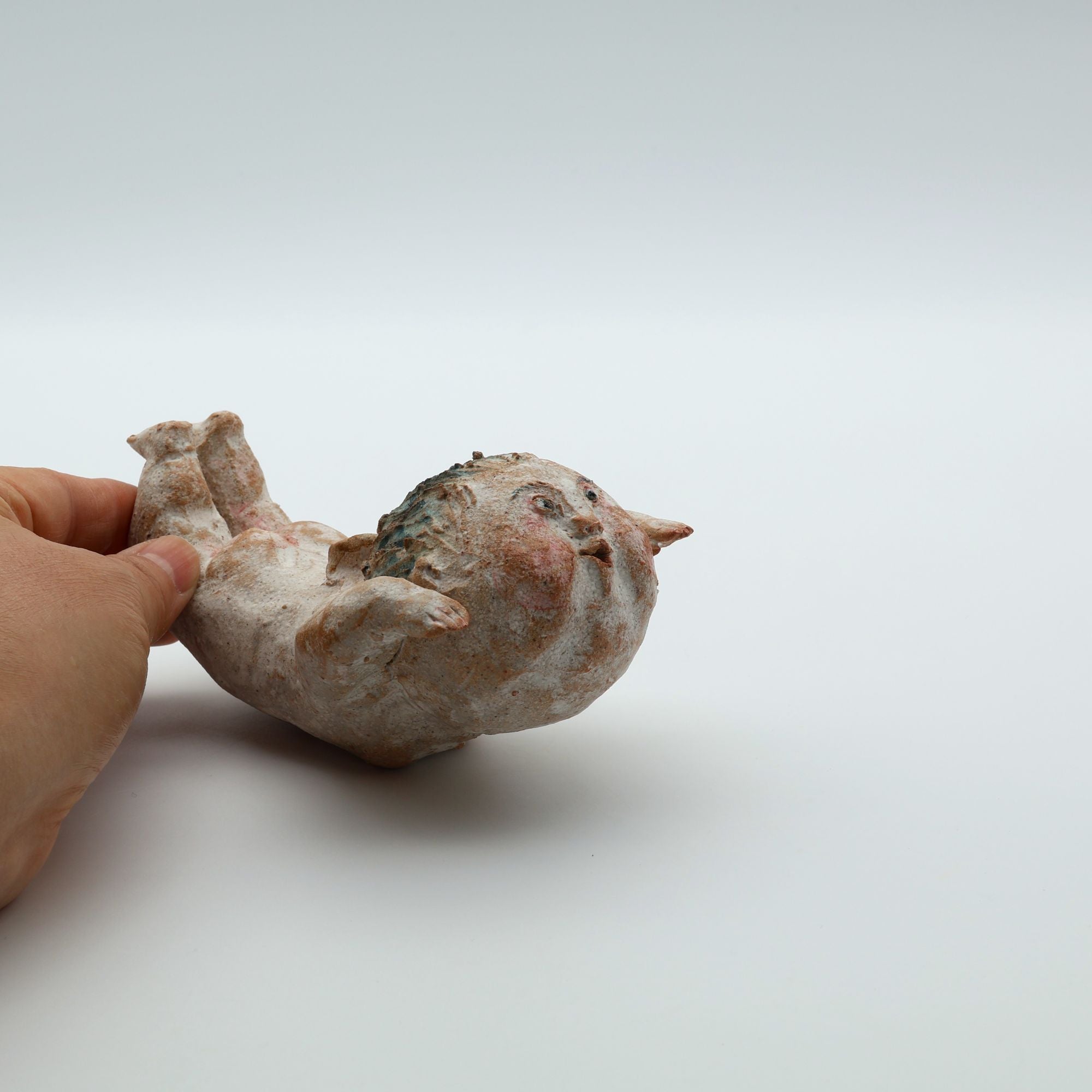 くら田たまえの陶人形「飛ぶ！ エンジェル」 1点もの - canosa