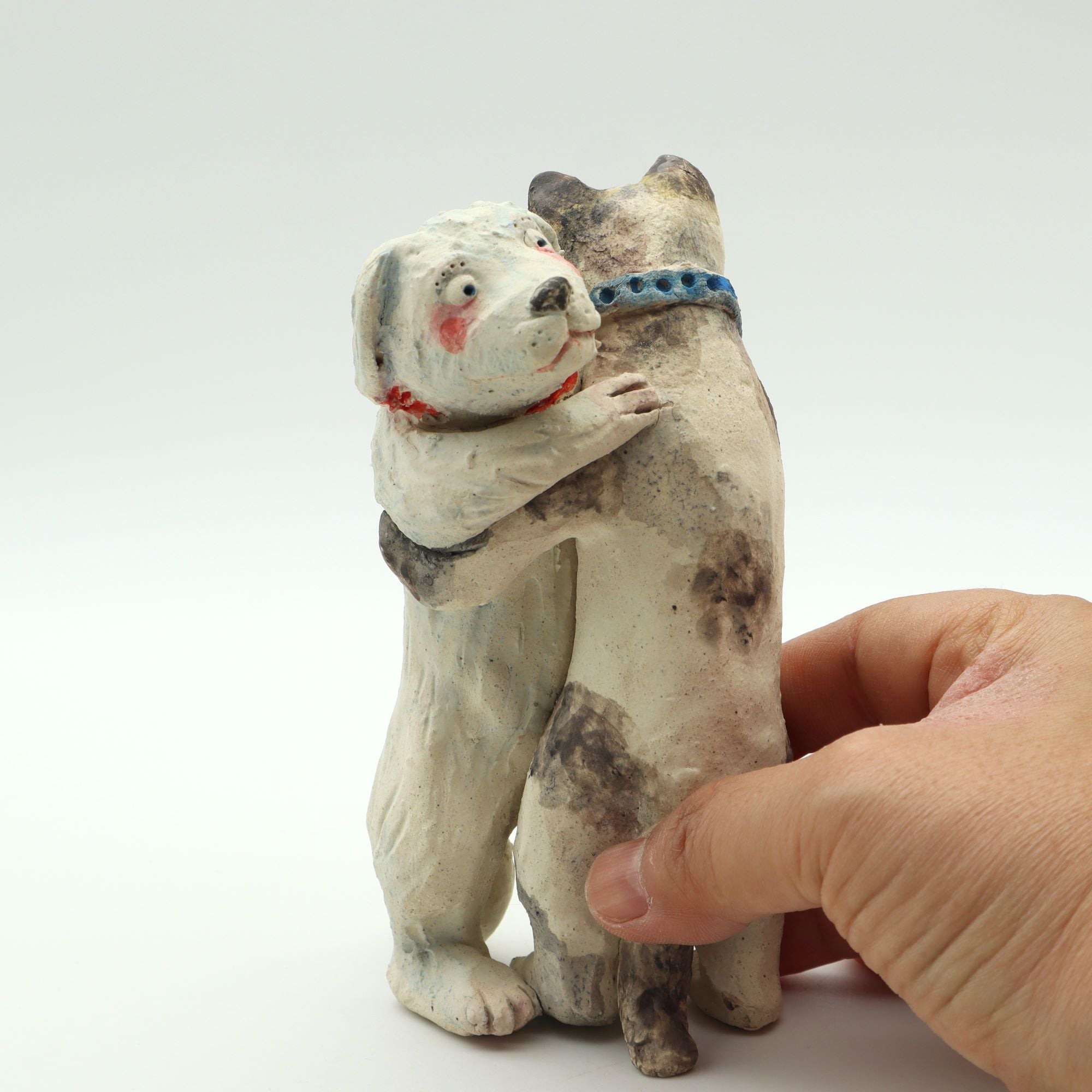陶人形 犬人 ヴィンテージ犬のフィギュリン 陶器人形 イギリス 置物 ゴールデン