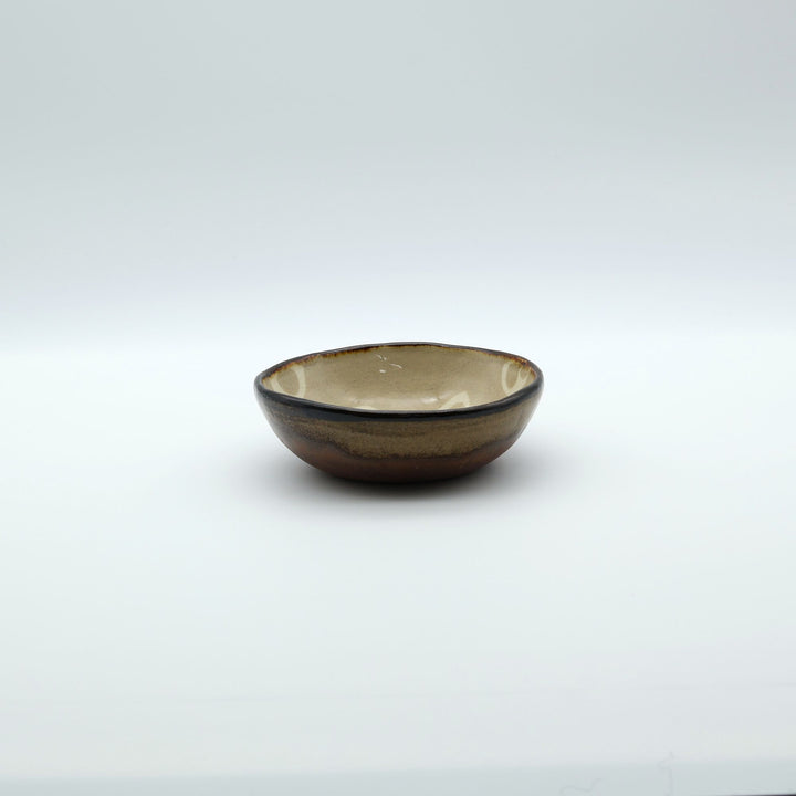 小鉢　ベージュくるくる模様　B