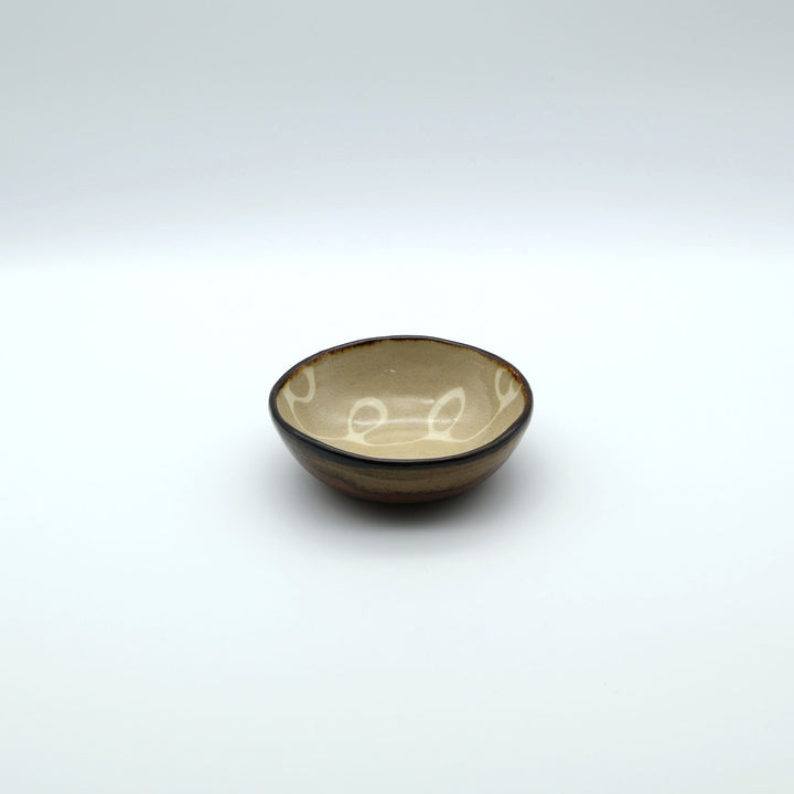 小鉢　ベージュくるくる模様　B