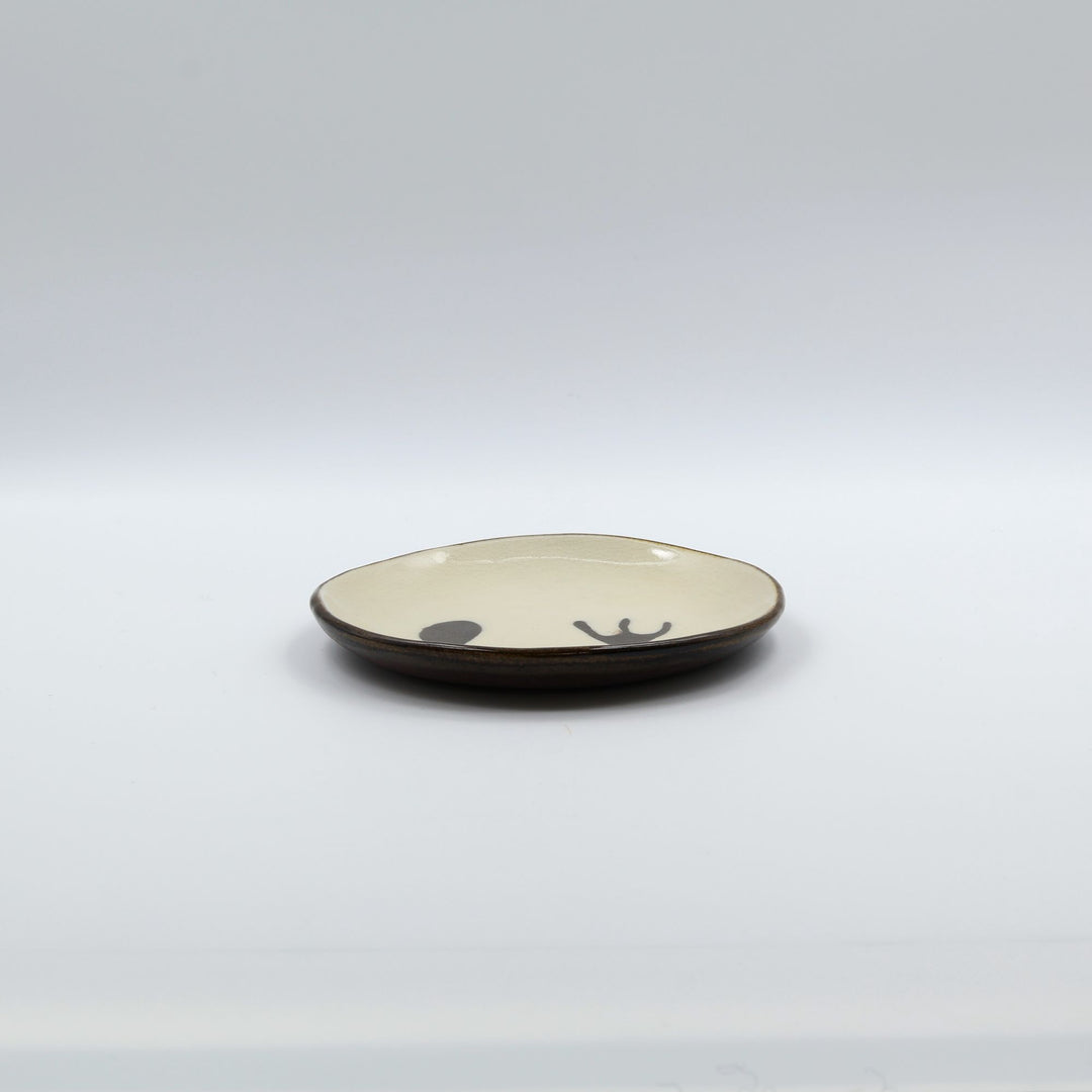 5寸平皿　白スプーンフォーク　E