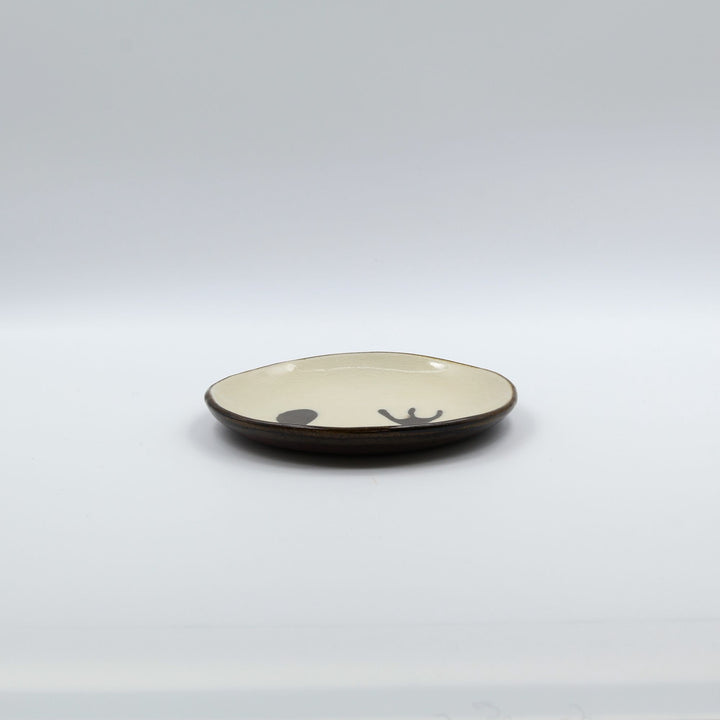 5寸平皿　白スプーンフォーク　E