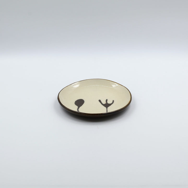 5寸平皿　白スプーンフォーク　E