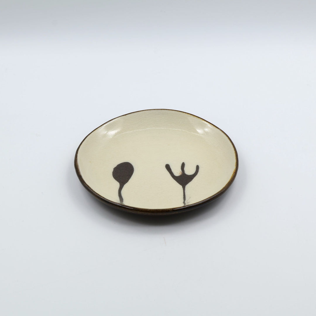 5寸平皿　白スプーンフォーク　E