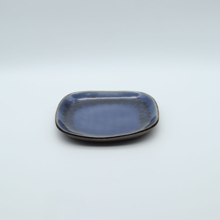 パン皿　青縁花つなぎ　C