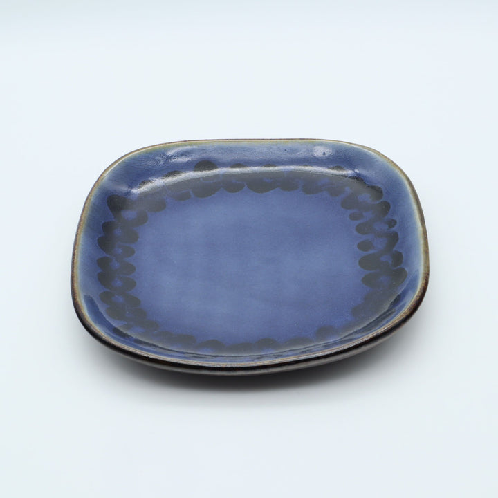 パン皿　青縁花つなぎ　C