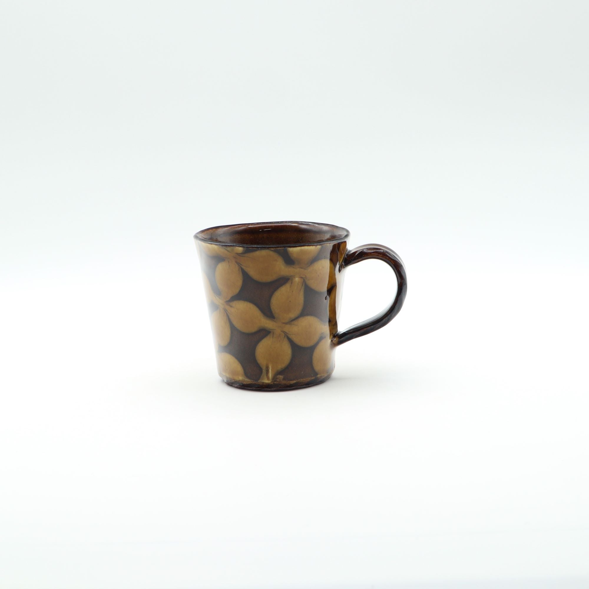 宮崎県 生楽陶苑 スリップウェアのマグカップ 小 飴花 D – canosa