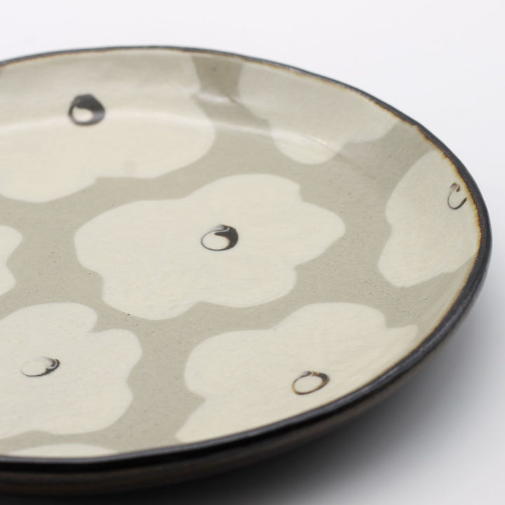 7寸平皿　白丸花　A