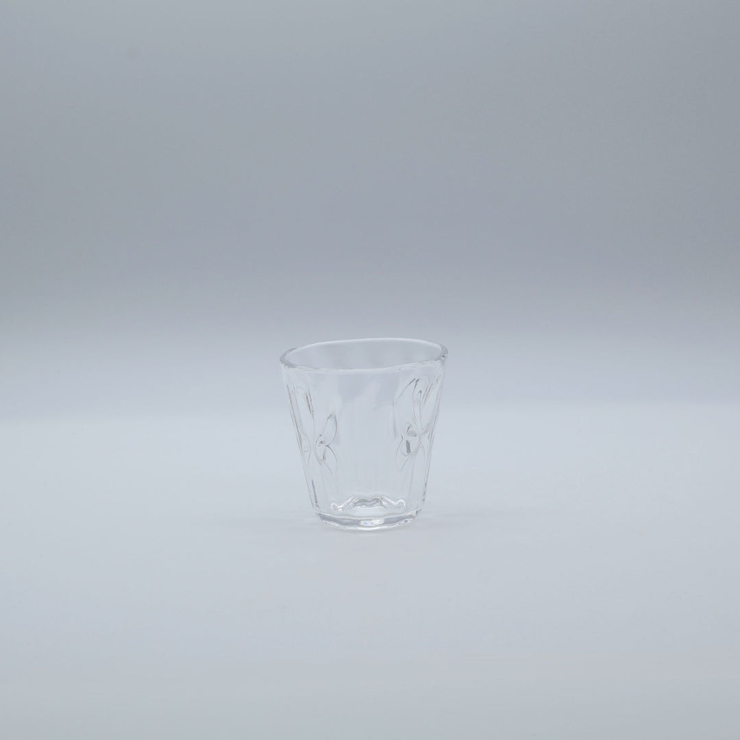glass apartment 21g ichico 「リボンカップ」透明なガラスに立体的なリボン状の装飾があしらわれた琉球ガラスの美しいカップ。