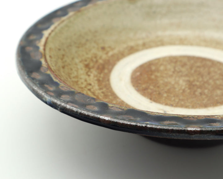 ふち平　8寸皿　蛇の目