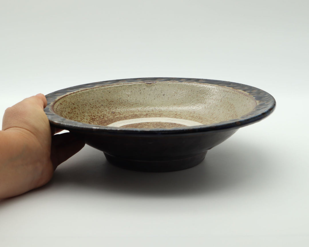 ふち平　8寸皿　蛇の目