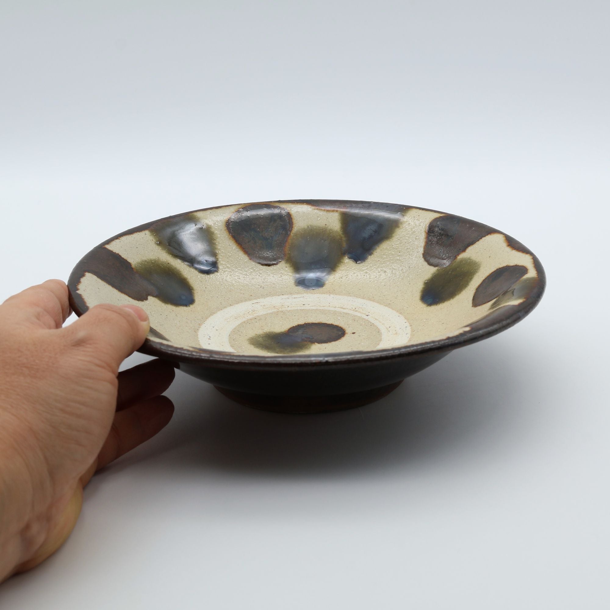 沖縄のやちむん 読谷・横田屋窯 ふち平6寸皿上 – canosa