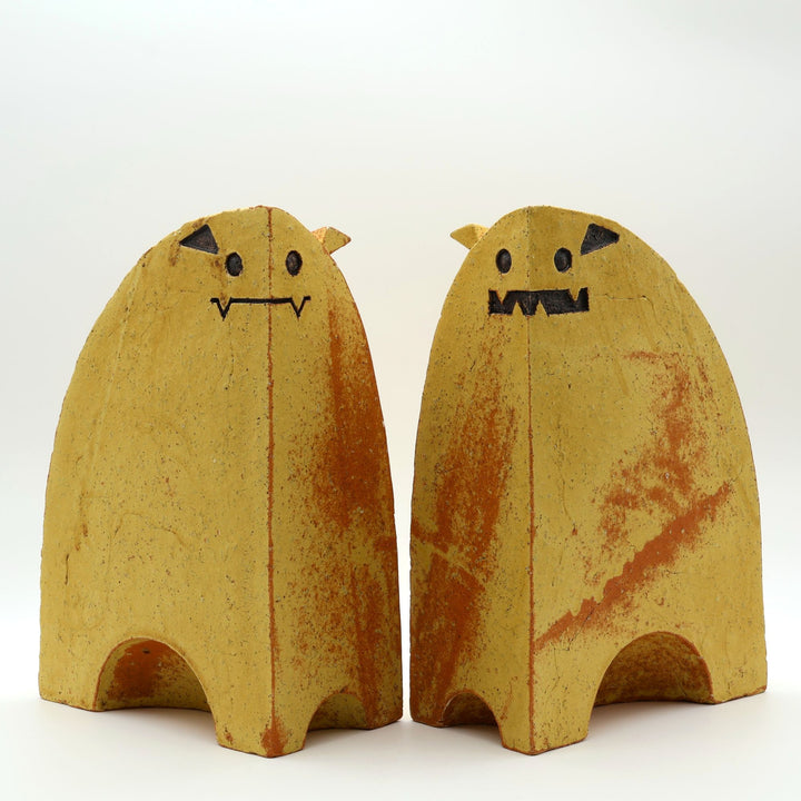 陶factory509のシーサーブックスタンド　黄色　大サイズ