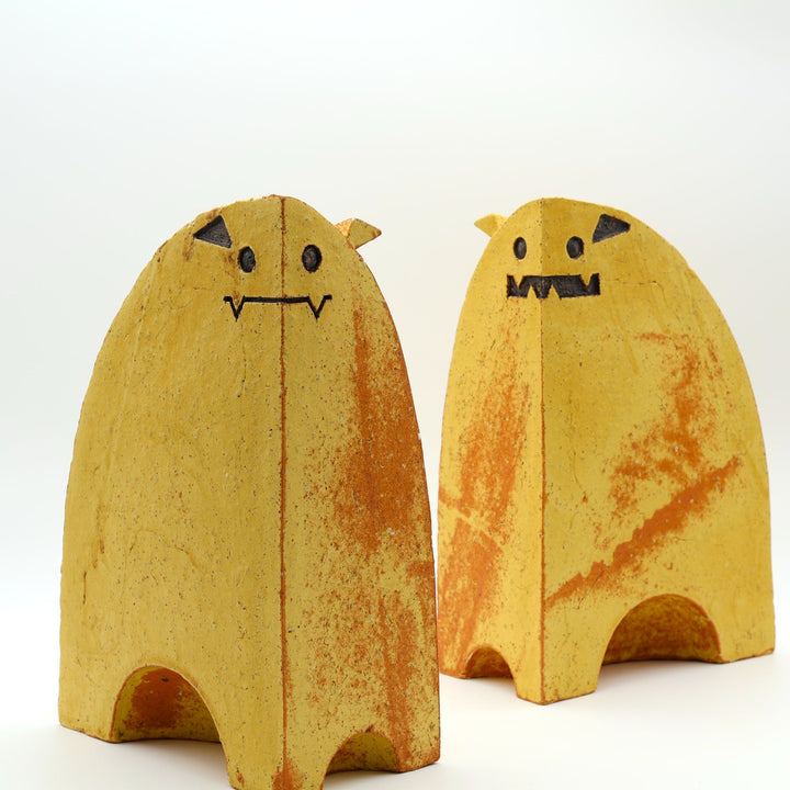陶factory509のシーサーブックスタンド　黄色　大サイズ