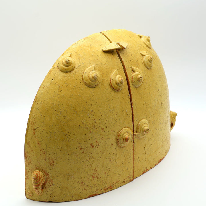 陶factory509のシーサーブックスタンド　黄色　大サイズ