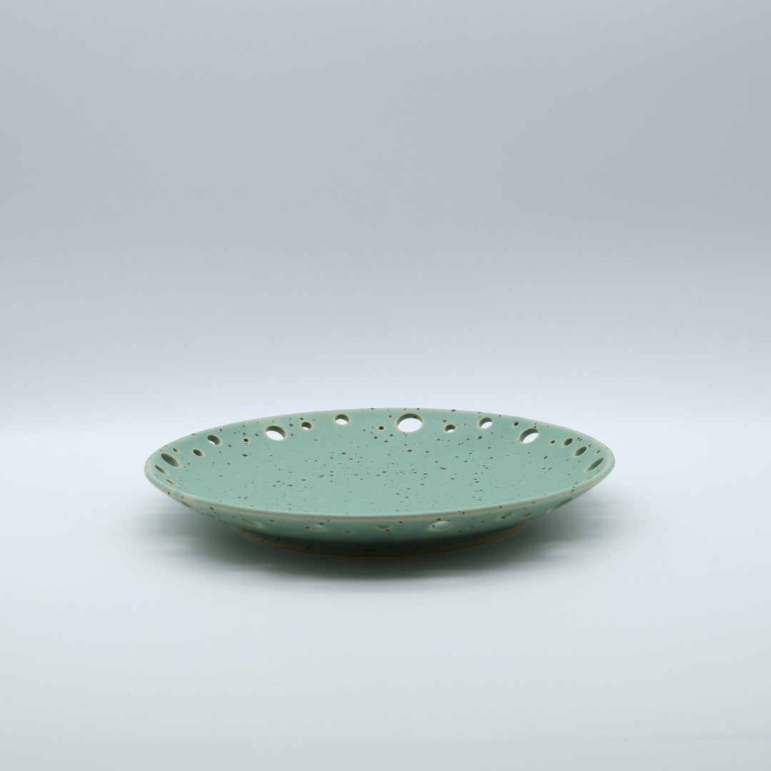 陶factory509のバブルプレート　ミント色