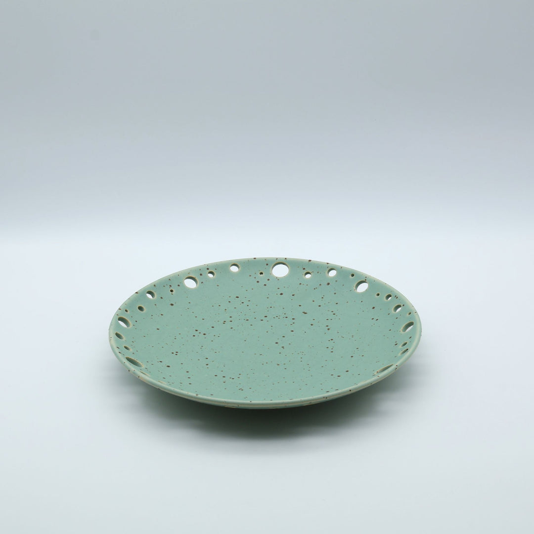 陶factory509のバブルプレート　ミント色