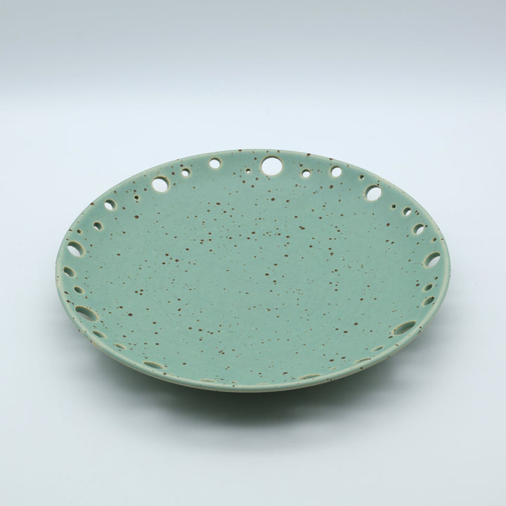 陶factory509のバブルプレート　ミント色