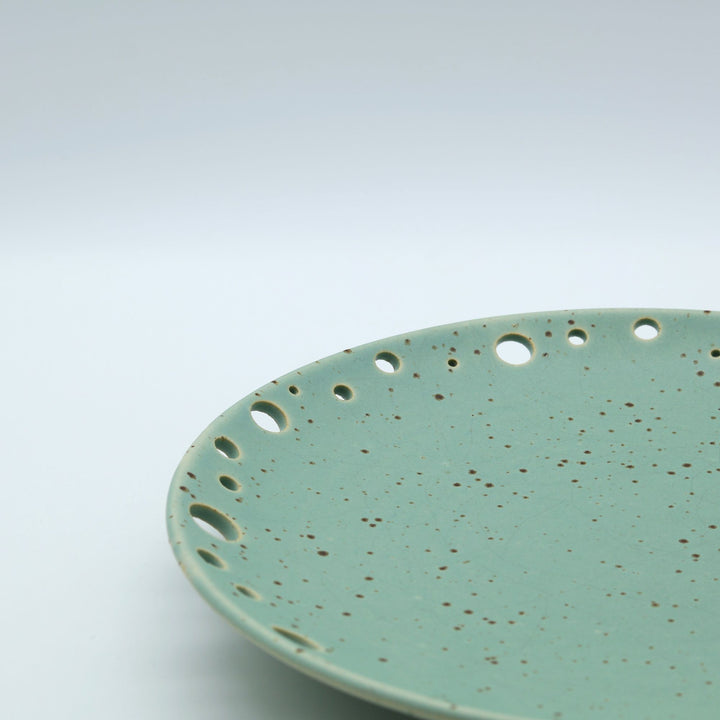 陶factory509のバブルプレート　ミント色