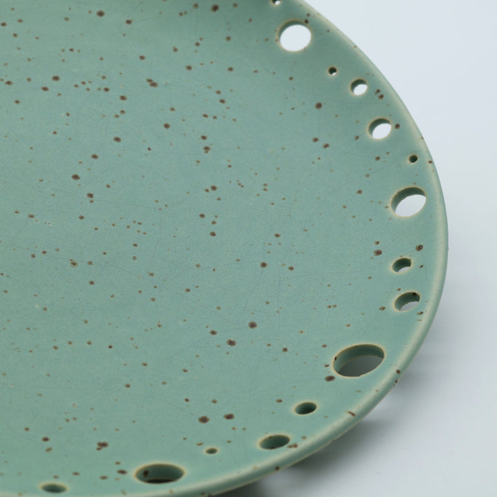 陶factory509のバブルプレート　ミント色