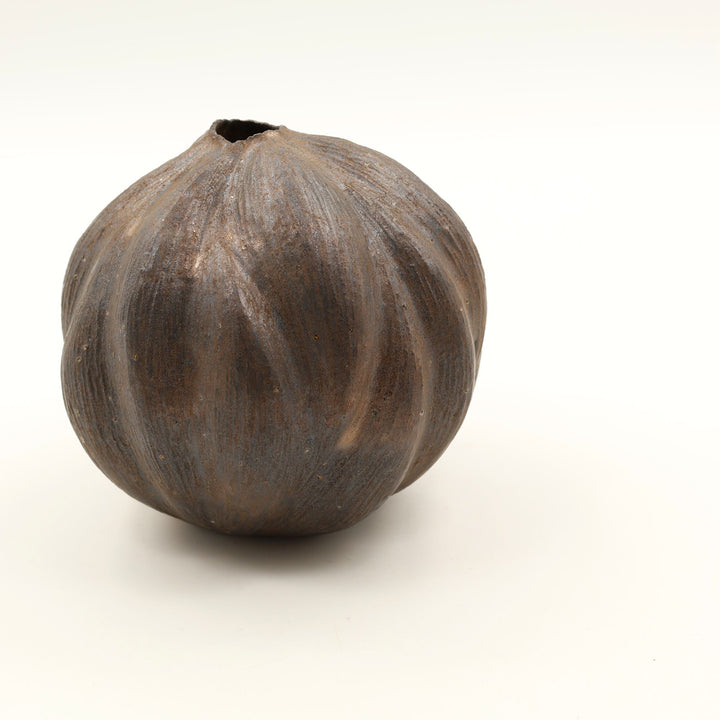 鉄釉一輪挿し　M46