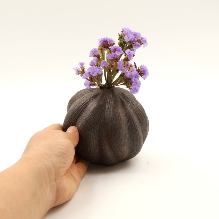 鉄釉一輪挿し　M46