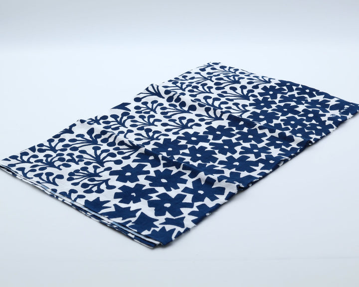 手ぬぐい　フラワーズインディゴ