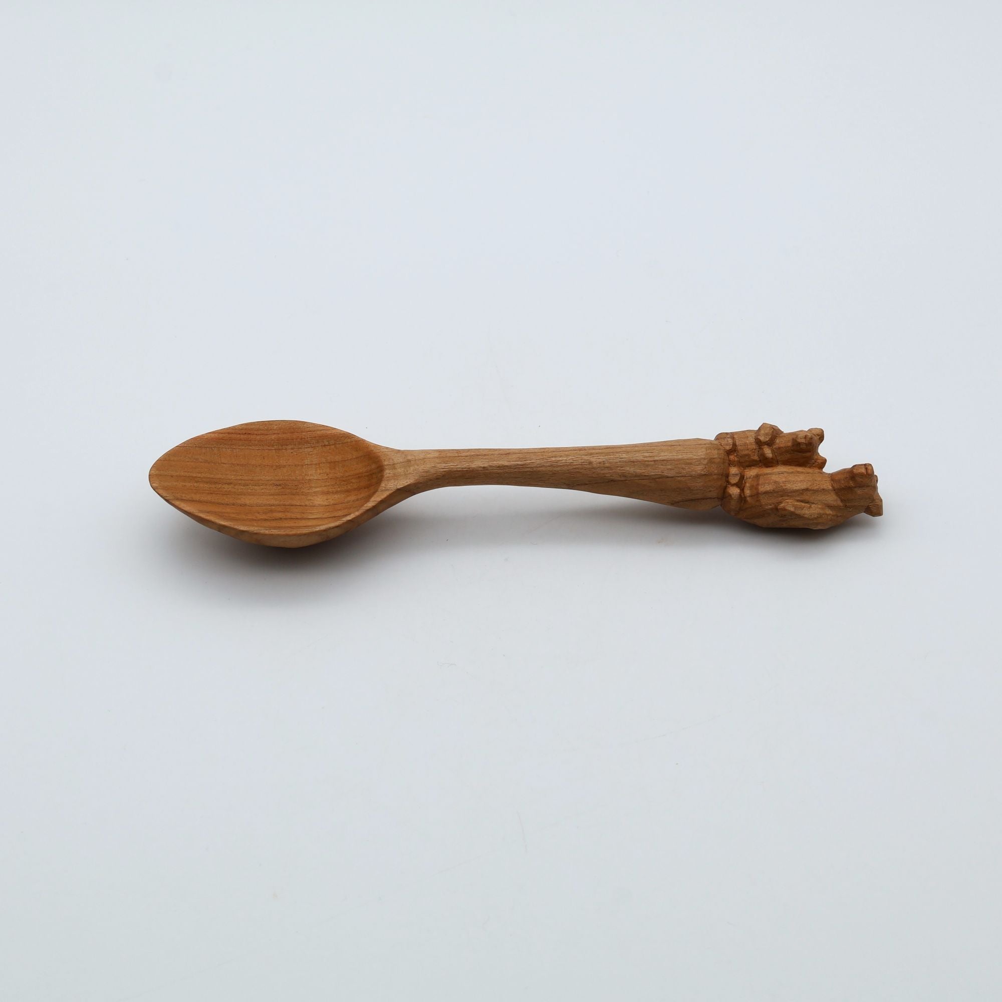 kinone 木製　くま　スプーン　木工作家　入手困難品 北海道の木彫り熊 木工YOUSUN 山桜の木製スプーン（大）親子くま