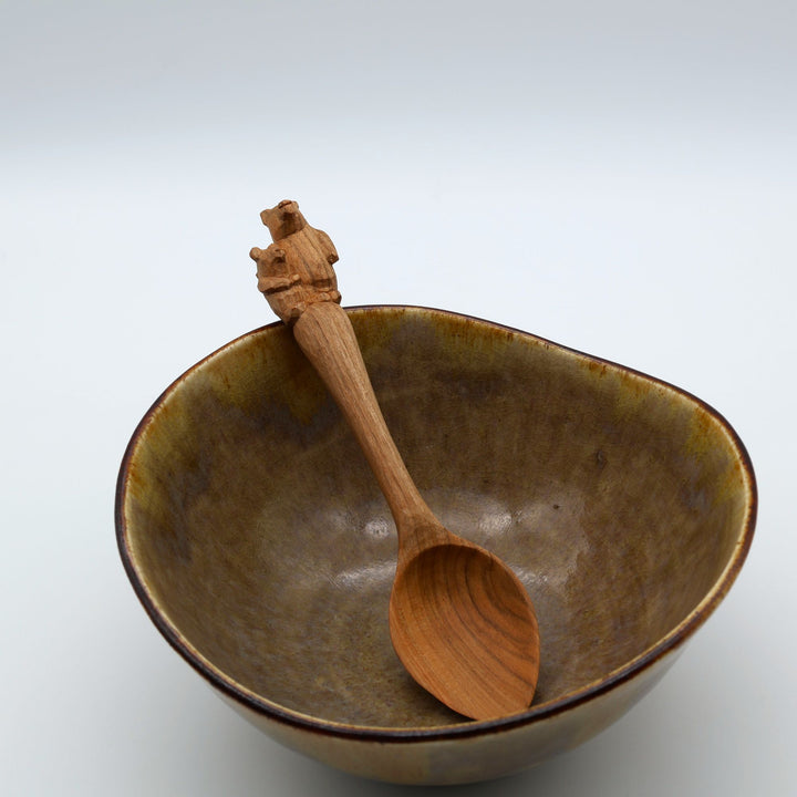 木彫り熊のスプーン　大　親子くま