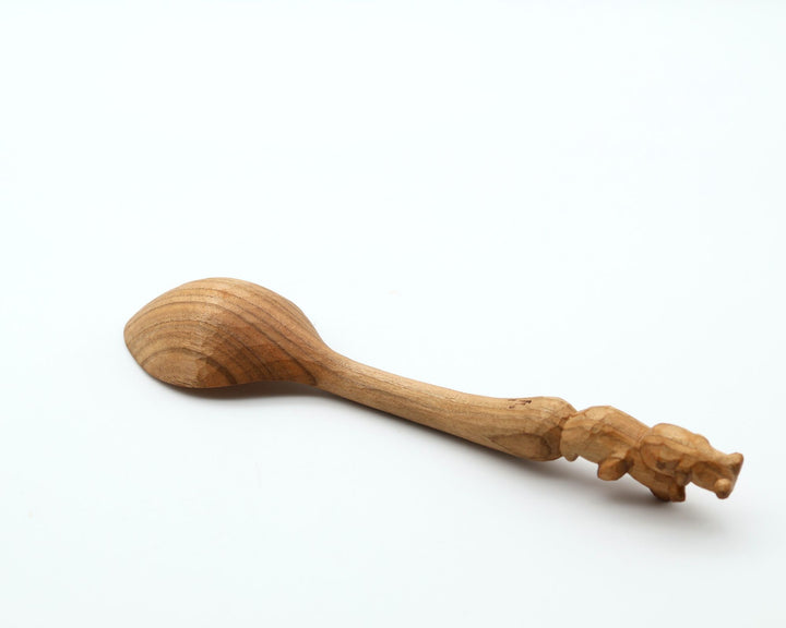 木彫り熊のスプーン　大　親子くま