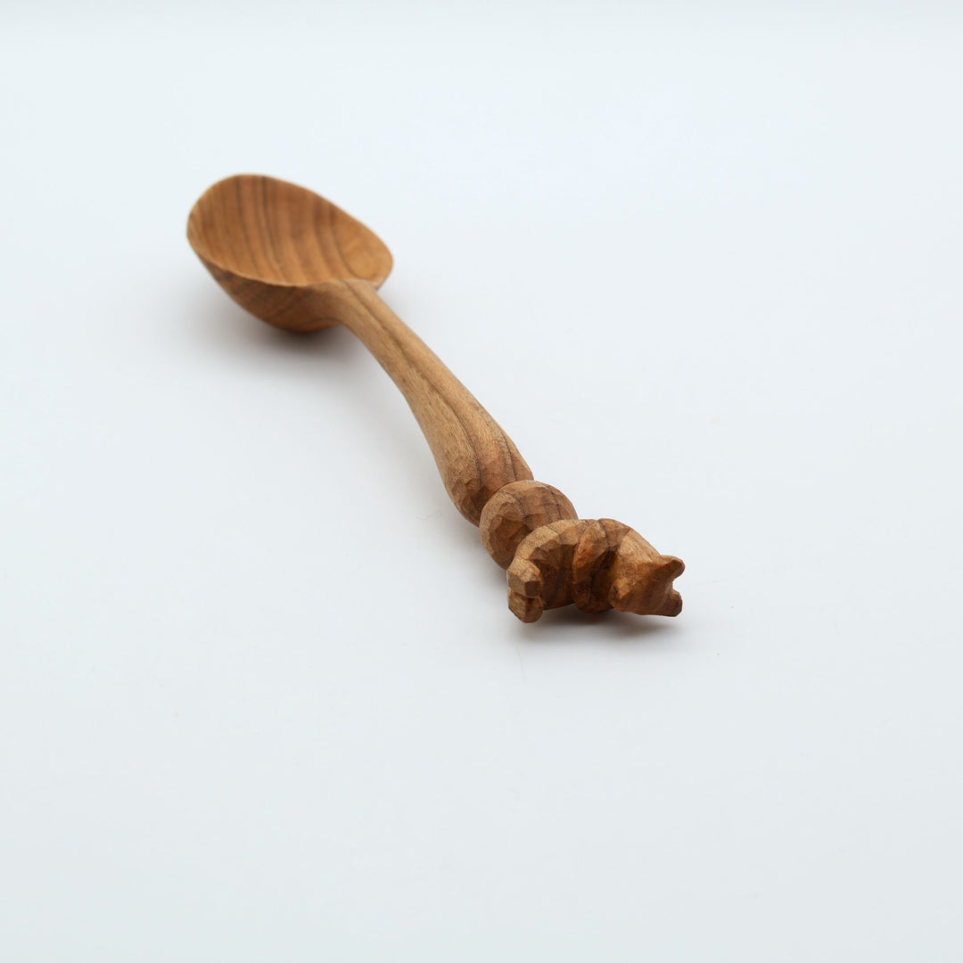 木彫り熊のスプーン　大　玉乗りくま