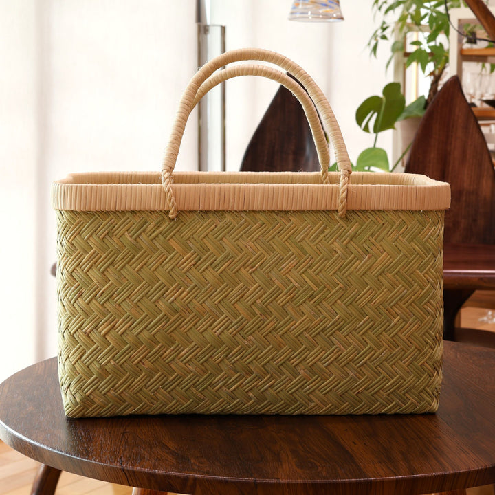 岩手県 鳥越の竹細工  市場かご 尺3寸 底竹入れ 極上品