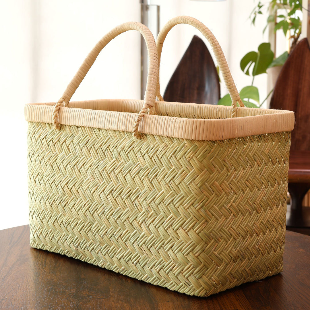 岩手県 鳥越の竹細工  市場かご 尺3寸 底竹入れ 極上品