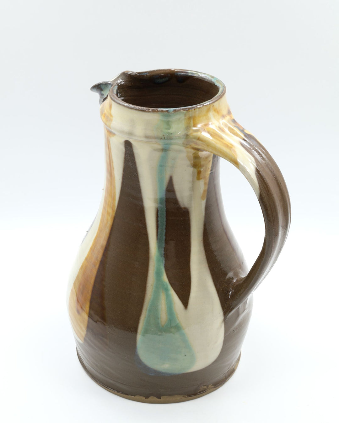 小鹿田焼 坂本浩二窯  8寸ピッチャー 三彩流し