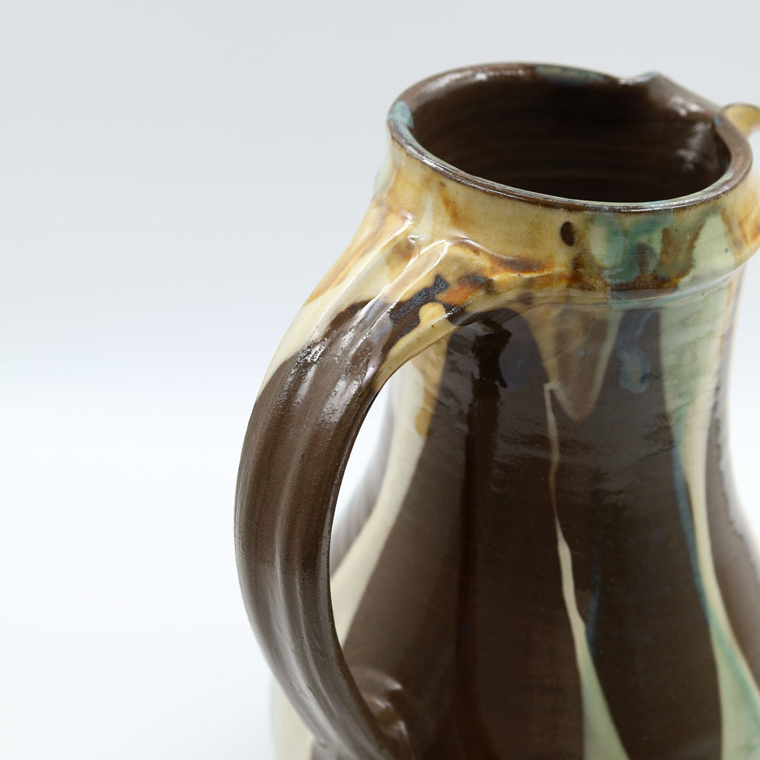 小鹿田焼 坂本浩二窯  8寸ピッチャー 三彩流し