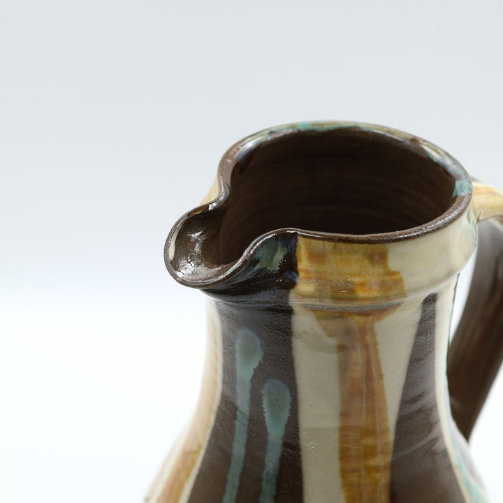 小鹿田焼 坂本浩二窯  8寸ピッチャー 三彩流し