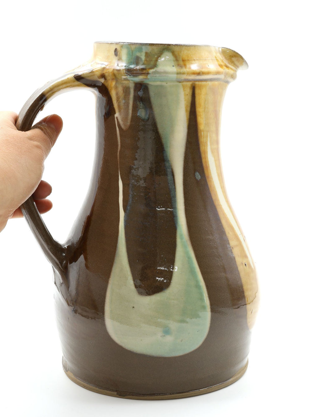 小鹿田焼 坂本浩二窯  8寸ピッチャー 三彩流し