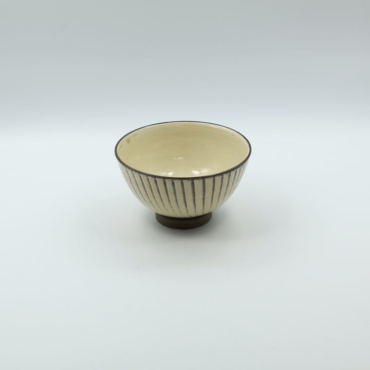 小鹿田焼 坂本浩二窯 4.5寸 汁碗 刷毛目 白