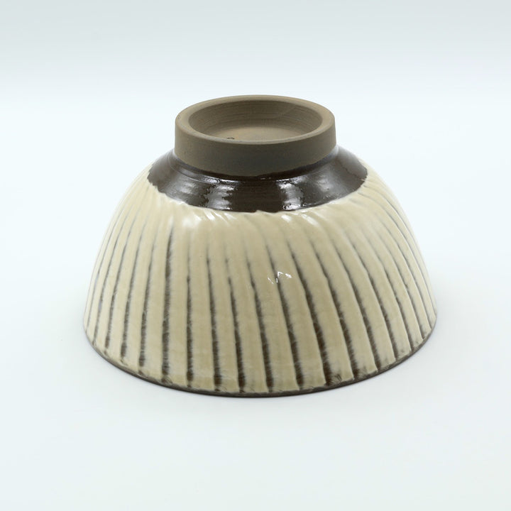 小鹿田焼 坂本浩二窯 4.5寸 汁碗 刷毛目 白