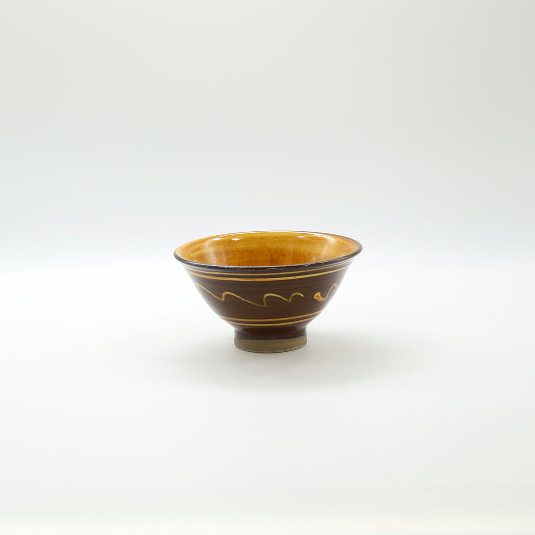 小鹿田焼 坂本浩二窯  4寸 飯碗 飴  2026年初窯もの