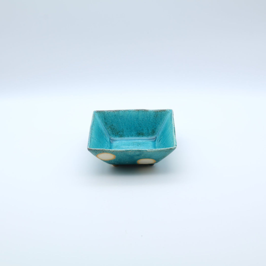 丹波 源右衛門窯 市野 太郎 作  角小鉢 水玉