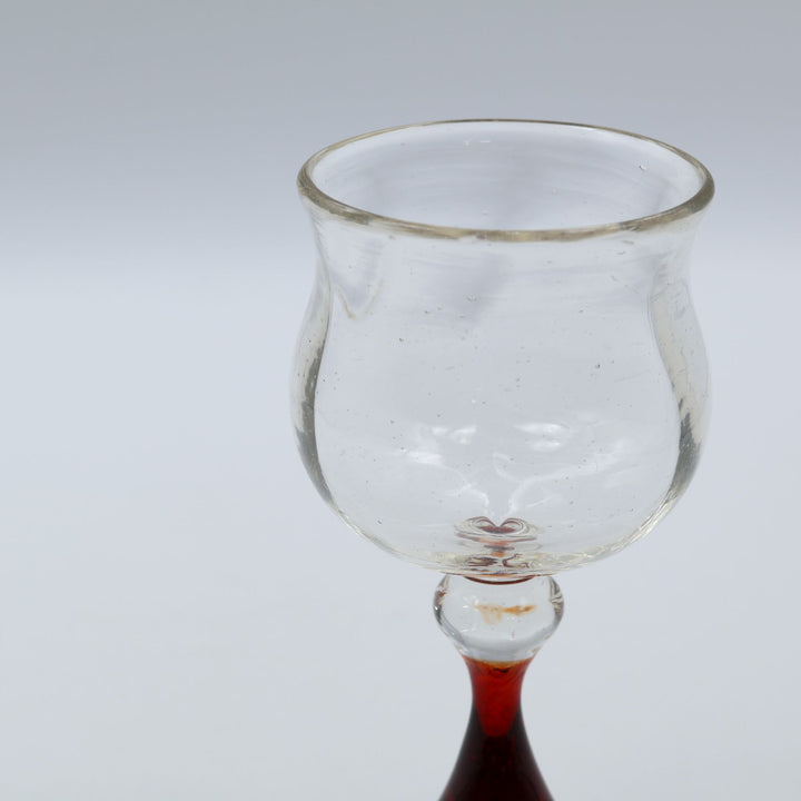 西川孝次 吹きガラス工房 ステム赤ワイングラス　 琉球ガラスと倉敷硝子が美しく融合したガラス工芸