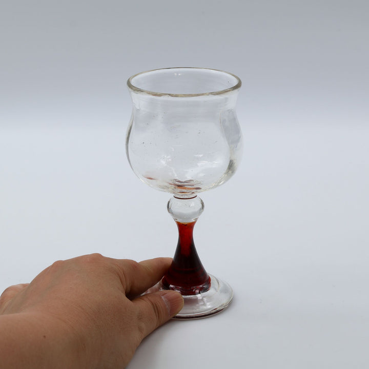西川孝次 吹きガラス工房 ステム赤ワイングラス　 琉球ガラスと倉敷硝子が美しく融合したガラス工芸