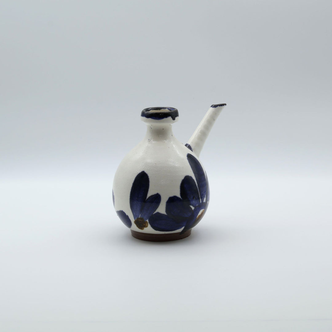 沖縄・竹富島のやちむん　アトリエ五香屋 カラカラ＆ぐい吞みセット 菊花紋