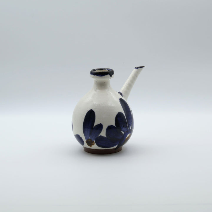 沖縄・竹富島のやちむん　アトリエ五香屋 カラカラ＆ぐい吞みセット 菊花紋