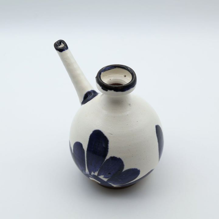 沖縄・竹富島のやちむん　アトリエ五香屋 カラカラ＆ぐい吞みセット 菊花紋