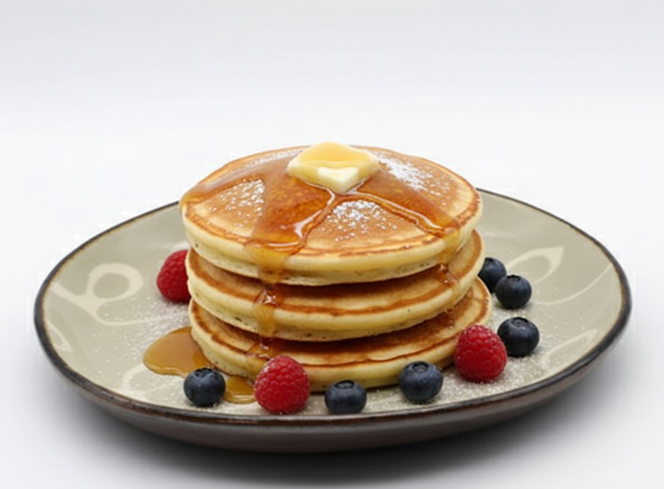 7寸平皿　ベージュくるくる模様　B